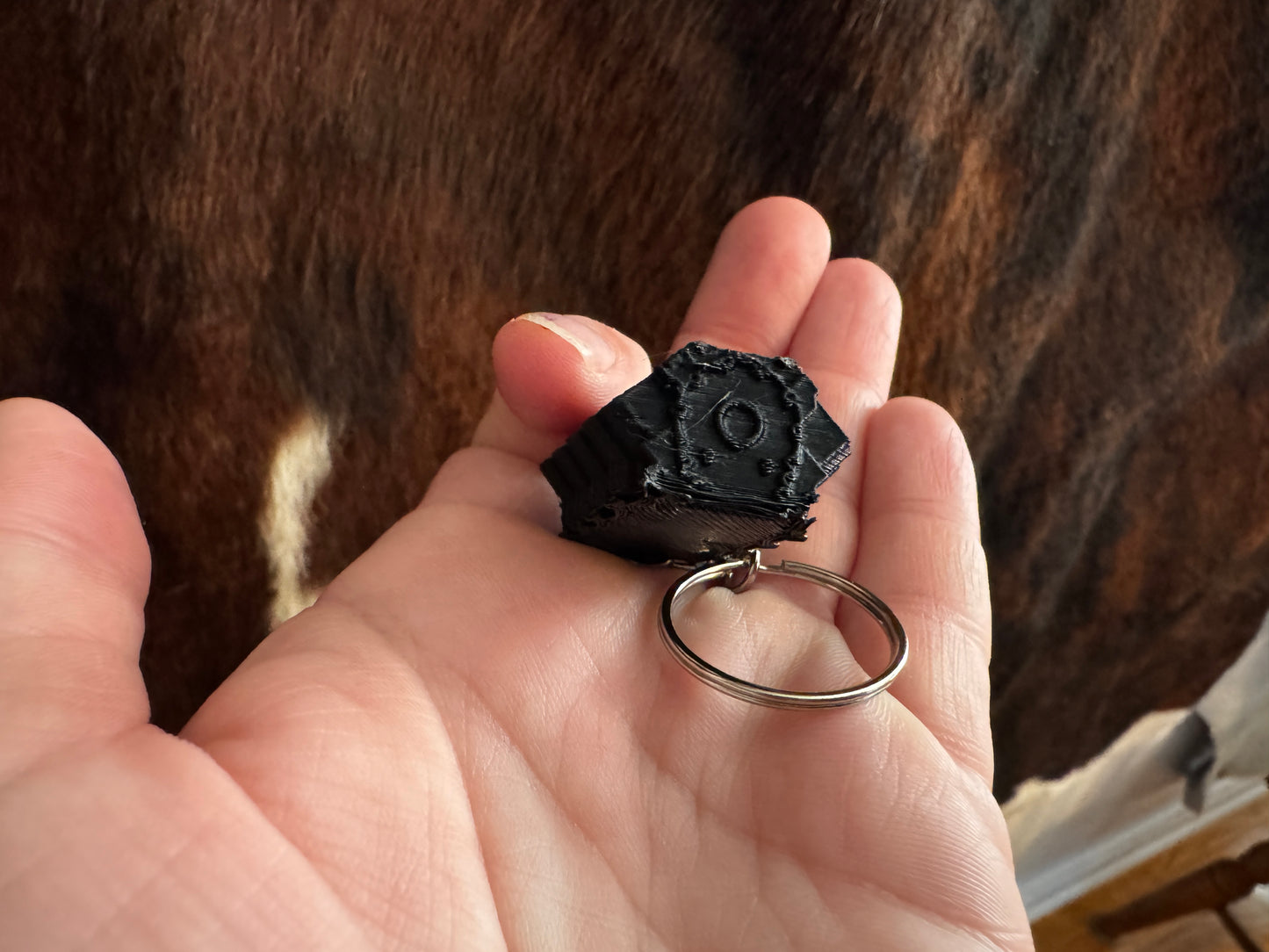 Ralphie's 3D Printed Prototype Engine Block Keychain