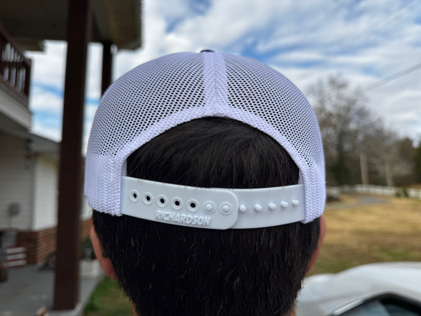 A Sleeperdude  Richardson 112 Adjustable Gray WHITE LOGO