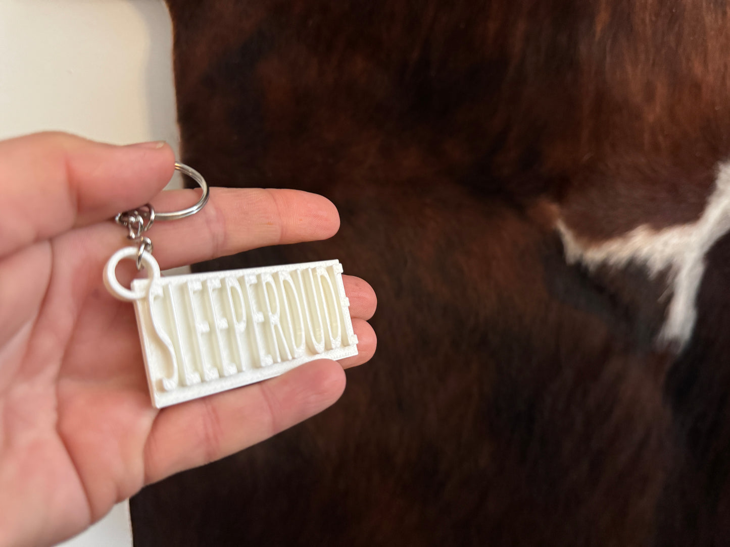 Ralphie's 3D Printed Better than ever  WHITE SLEEPERDUDE KEYCHAINS