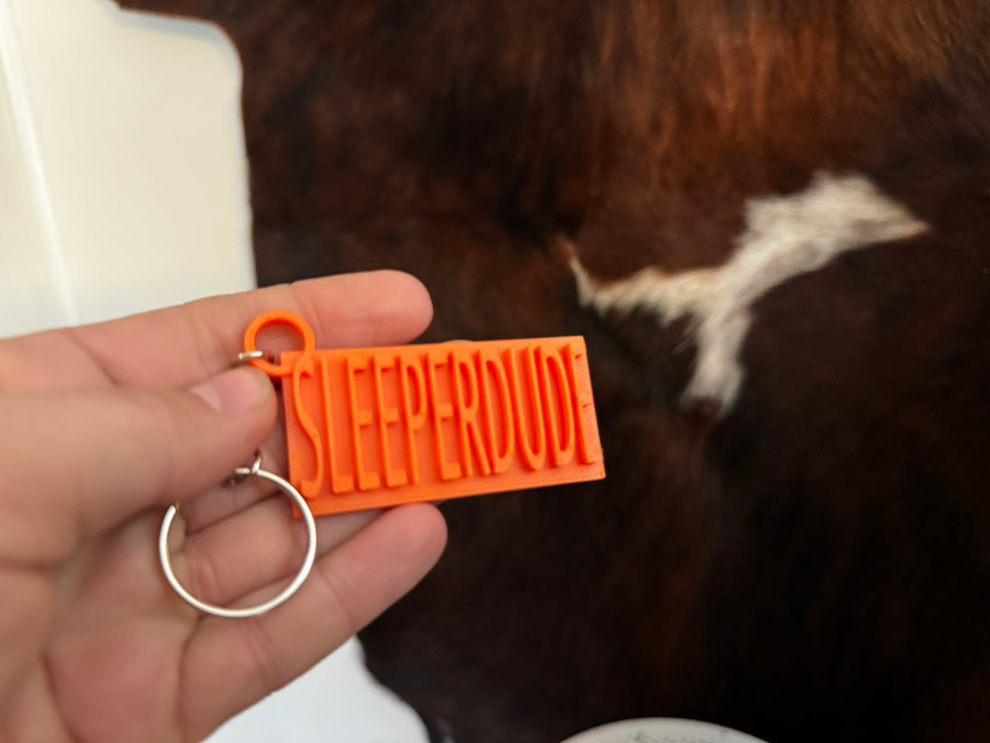 Ralphie's 3D Printed Better than ever ORANGE SLEEPERDUDE KEYCHAINS