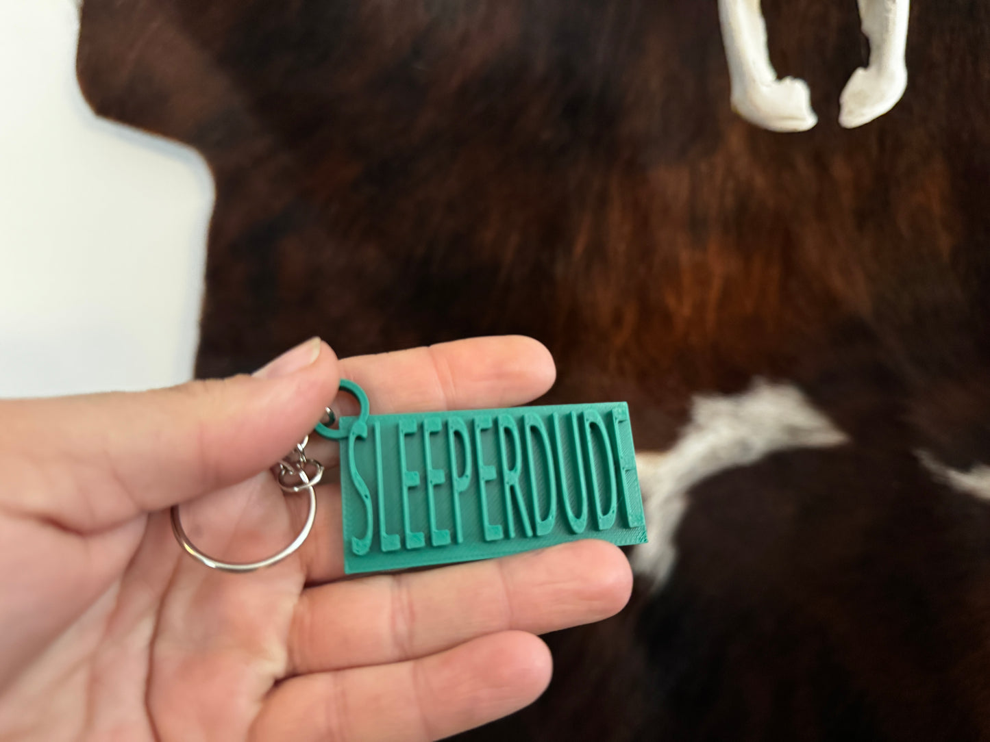 Ralphie's 3D Printed Better than ever  GREEN SLEEPERDUDE KEYCHAINS