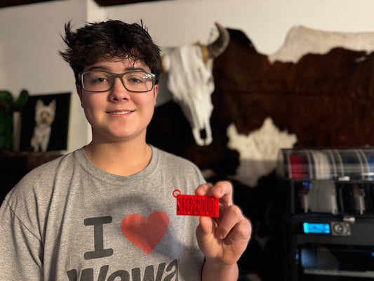 Ralphie's 3D Printed Better than ever RED SLEEPERDUDE KEYCHAINS