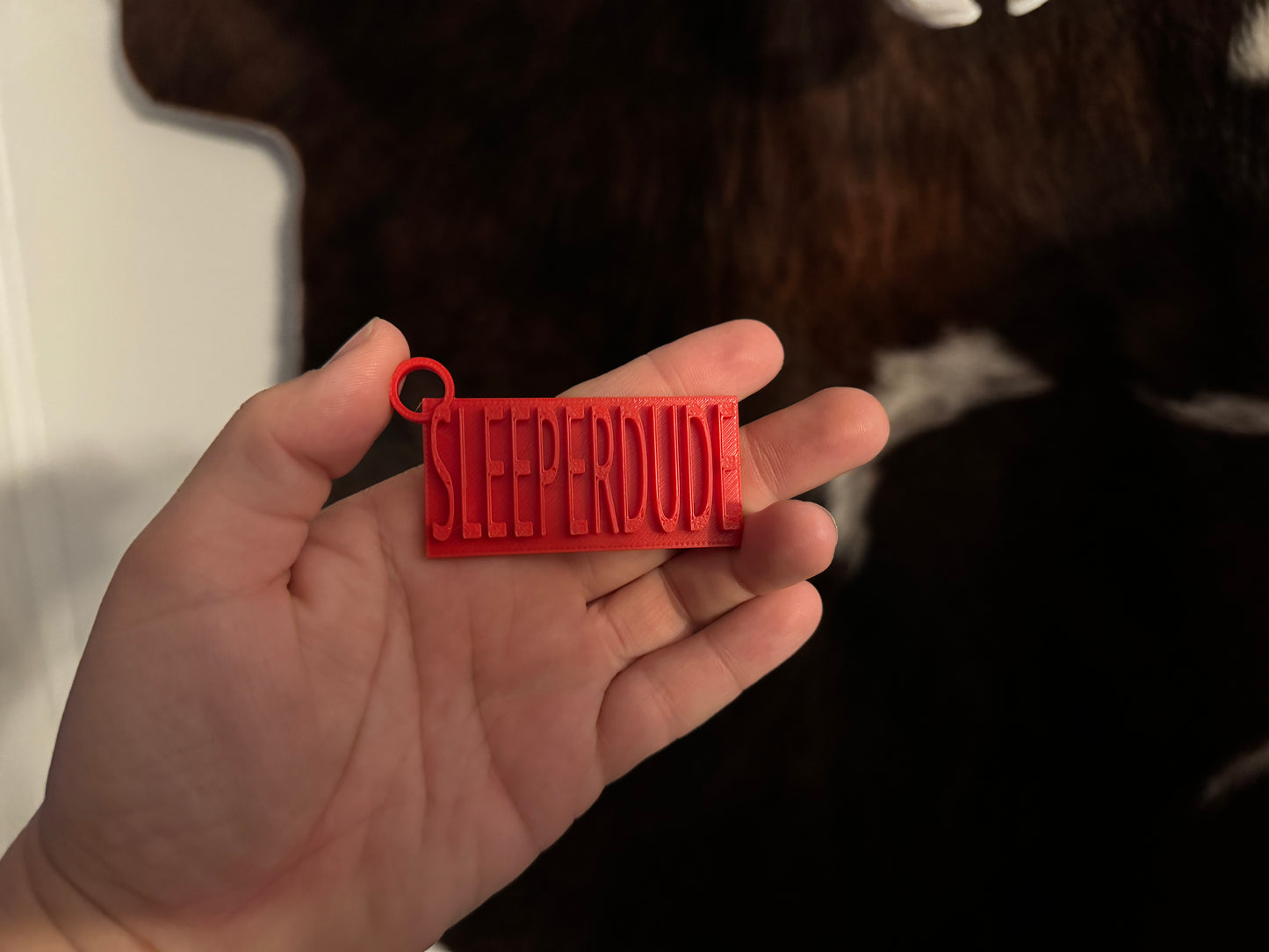 Ralphie's 3D Printed Better than ever RED SLEEPERDUDE KEYCHAINS
