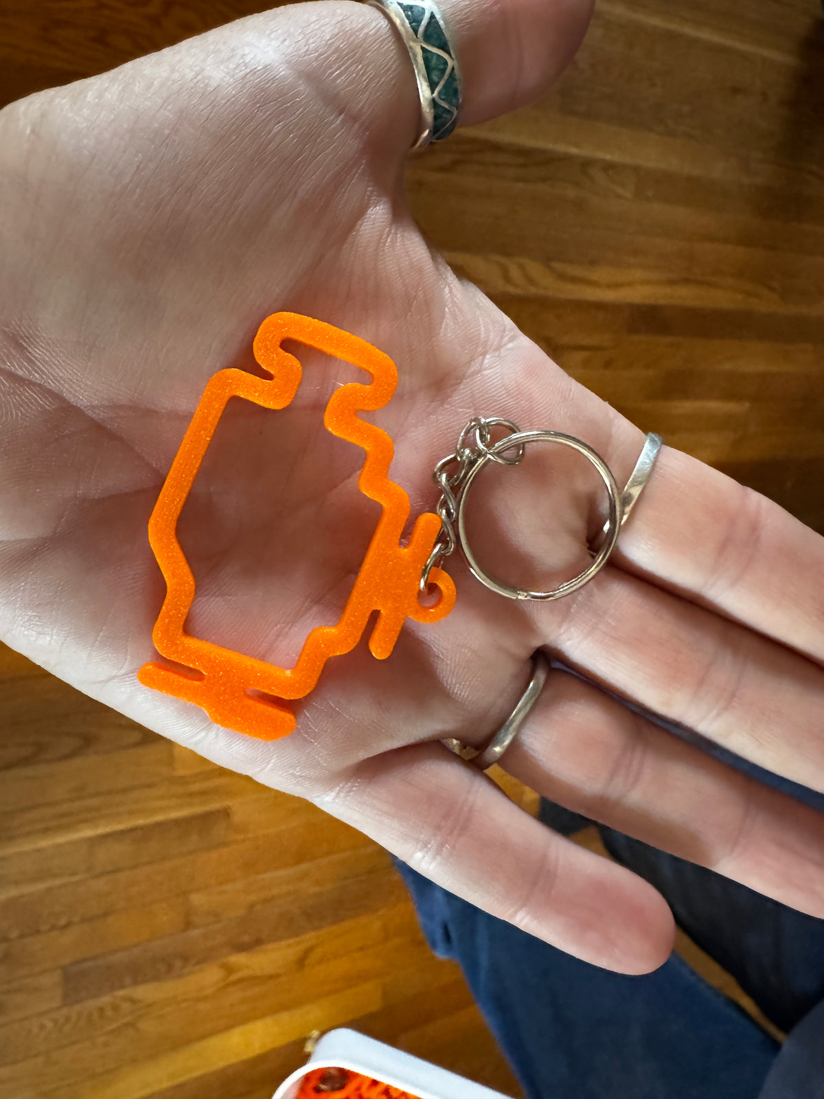 Keychain Check Engine Ralphie's NEW 3D Printed Check Engine Light Keychain in Orange ...